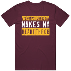 Zydrunas Ilgauskas Makes My Heart Throb Cleveland Basketball Player Cool Fan Mens Soft Cotton Tee T Shirt