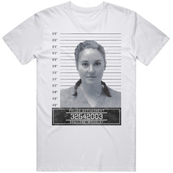 Shailene Woodley Celebrity Mugshot Police Department Mens Soft Cotton Tee T Shirt