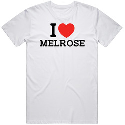 I Love Melrose Usa Mens Soft Cotton Tee T Shirt