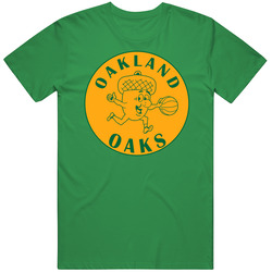 Oakland Oaks Basketball Team Logo Sports Fan Mens Soft Cotton Tee T Shirt