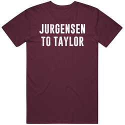 Sonny Jurgensen To Charley Taylor Washington Qb Wr Football Duo Fan Mens Soft Cotton Tee T Shirt