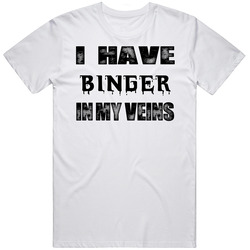 I Have Binger In My Blood Last Name Mens Soft Cotton Tee T Shirt