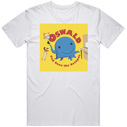 Oswald Pop Goes The Octopus Classic Children's Storybook Cover Mens Soft Cotton Tee T Shirt