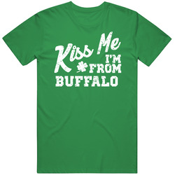 Buffalo Illinois Kiss Me I'm From City Irish St Patricks Day Pub Crawl Mens Soft Cotton Tee T Shirt