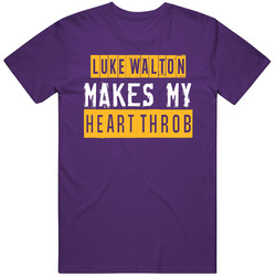 Luke Walton Makes My Heart Throb Los Angeles Basketball Player Cool Fan Mens Soft Cotton Tee T Shirt