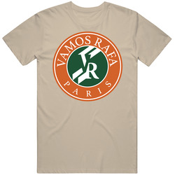 Vamos Rafa Paris Rafael Nadal French Open Tennis Champion Badge Mens Soft Cotton Tee T Shirt