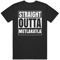 Straight Outta Metlakatla Alaska City Compton Parody Grunge Mens Soft Cotton Tee T Shirt