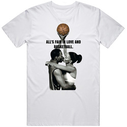All's Fair In Love And Basketball Monica And Quincy Love And Basketball Movie Quotes Mens Soft Cotton Tee T Shirt