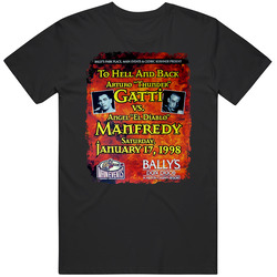 Arturo Thunder Gatti Vs Angel El Diablo Manfredy Boxing Fight Card Mens Soft Cotton Tee T Shirt