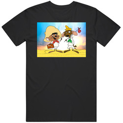 Speedy Gonzales And Slowpoke Rodriguez Funny Cartoon Mens Cotton Classic T Shirt