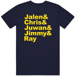 Fab Five Michigan Basketball Mens Cotton Classic T Shirt