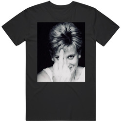 Princess Diana Middle Finger Funny Mens Cotton Classic T Shirt