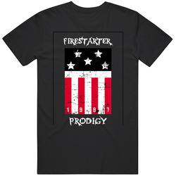 Prodigy Firestarter American Flad Punk Rock Mens Cotton Classic T Shirt