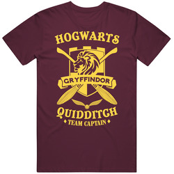 Hogwarts Quidditch Gryffindor Team Captain Harry Potter Mens Cotton Classic T Shirt