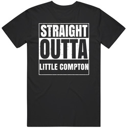 Straight Outta Little Compton Rhode Island City Compton Parody Grunge Mens Cotton Classic T Shirt