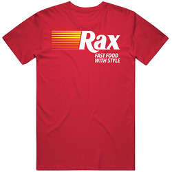 Rax Roast Beef Classic Retro Fast Food Restaurant Logo Fan Foodie Food Mens Cotton Classic T Shirt