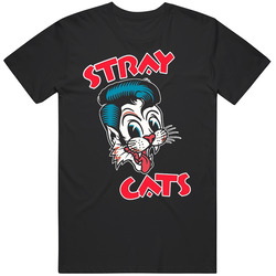 Stray Cats Mens Cotton Classic T Shirt