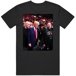 Donal Trump Dana White Kid Rock Elon Musk At Ufc 309 Fight Mens Cotton Classic T Shirt