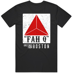 Fah Q Logo Parody Greetings From Boston Mens Cotton Classic T Shirt