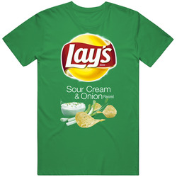Lay's Sour Cream And Onion Potato Chips Bag Costume Mens Cotton Classic T Shirt