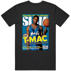 Slam Magazine Issue 64 Tracy Mcgrady Popular Basketball Magazine Grunge Look Mens Cotton Classic T Shirt