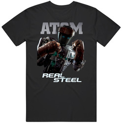 People Champions Real Steel Movie Atom Robot Mens Cotton Classic T Shirt