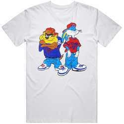 Bugs Bunny Tazmanian Devil Hip Hop Characters Mens Cotton Classic T Shirt