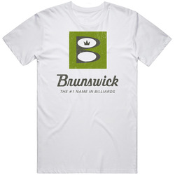 Brunswick Billiards, T-shirt, Logo, Pool, Snooker, Retro, Mid-centurty Modern, Poolhall Mens Cotton Classic T Shirt