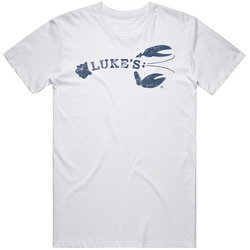Luke's Lobster Portland Pier Portland Maine Restaurant Worn Look Mens Cotton Classic T Shirt