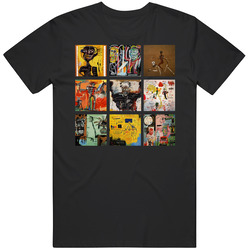 Jean Michel Basquiat Art Paintings Trendy Artsy Mens Cotton Classic T Shirt