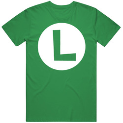Luigi L Mario Brothers Video Game Fan Mens Cotton Classic T Shirt