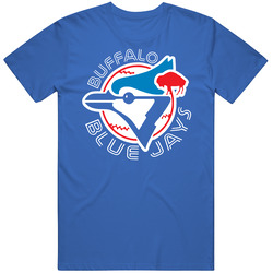 Buffalo Blue Jays Major League Baseball Team Toronto Blue Jays Bird Royal Blue Mens Cotton Classic T Shirt