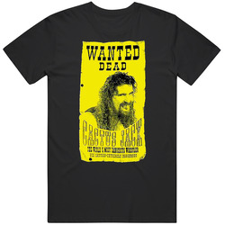 Cactus Jack Wanted Dead Wrestling Mens Cotton Classic T Shirt
