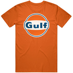 Gulf Oil, T-Shirt, Automotive, Car, Gasoline, Station, Retro, Logo Mens Cotton Classic T Shirt