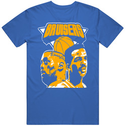 New York Bruisers Charles Oakley Anthony Mason Mens Cotton Classic T Shirt