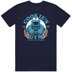 Cookie Monster T-shirt Gym Funny Tee Mens Cotton Classic T Shirt