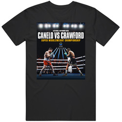 Canelo Alvarez Vs Terence Crawford Boxing Match Fan Mens Cotton Classic T Shirt