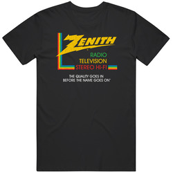 Zenith, T-shirt, Radio, Tv, Television, Stero, Retro, Logo, Hi-fi Mens Cotton Classic T Shirt