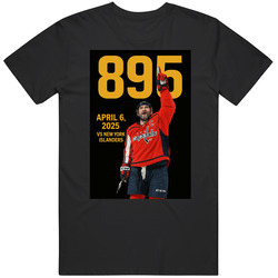 Alex Ovechkin Ovi 895 Record Breaking Goals Scored Mens Cotton Classic T Shirt