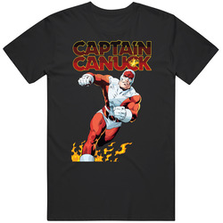 Captain Canuck Canada America Maple Leaf Mens Cotton Classic T Shirt
