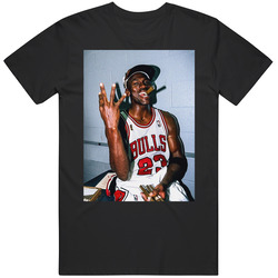 Michael Jordan Smoking Cigar Mens Cotton Classic T Shirt