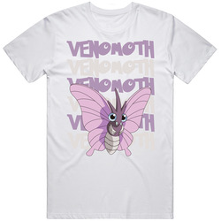 Venomoth Pokemon Character Fan Mens Cotton T Shirt