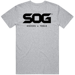 Sog Blades Knives Outdoors Cooking Chef Hunting Fan Mens Cotton T Shirt
