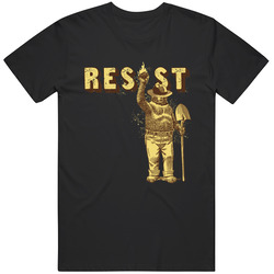 Smokey Bears Says Resist Mens Cotton T Shirt