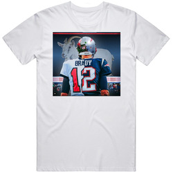 Tom Brady Goat Tampa Bay New England Football Fan Mens Cotton T Shirt