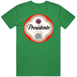 Presidente Beer Retro Brewery Logo Mens Cotton T Shirt