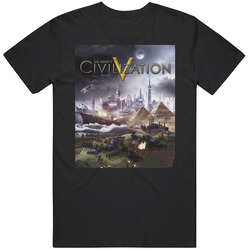 Civilization Game Cover Mens Cotton T Shirt