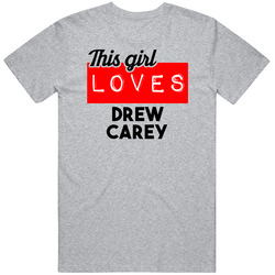 This Girl Loves Drew Carey Red Love Cool Stand Up Comedian Mens Cotton T Shirt