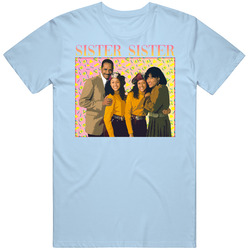 Sister Sister Funky 90s Tv Show Mens Cotton T Shirt