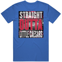 Detroit Little Caesars Arena Straight Outta Arena Basketball Fan Mens Cotton T Shirt